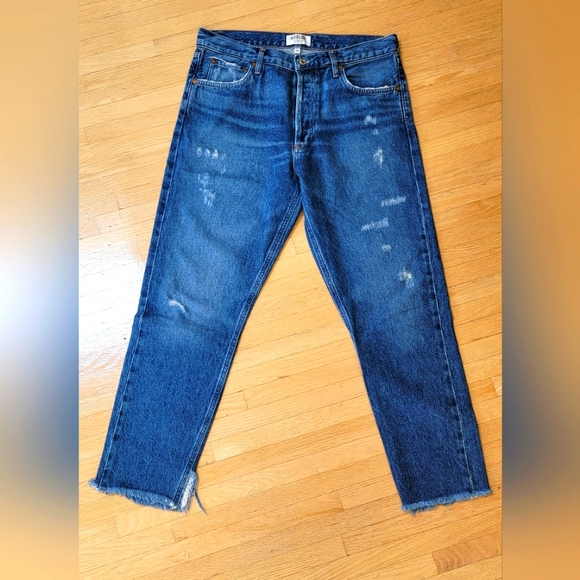 Agolde Jamie Straight distressed jeans - Picture 1 of 2